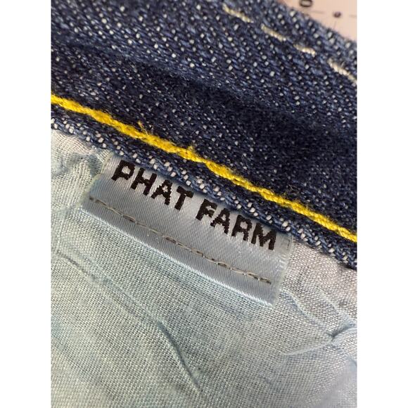 Phat Classics Phat Farm Wide Leg‎ Embroidered Y2K Vintage Denim Jeans Mens 38x34 - Picture 13 of 13